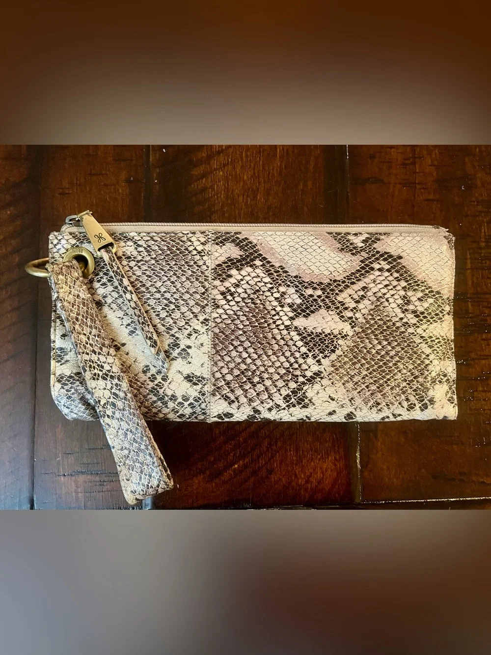 HOBO Snake Print Wristlet Wallet/Clutch
